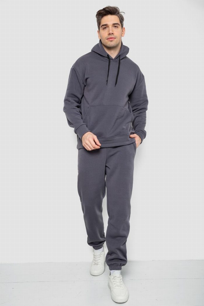 Спорт костюм чоловічий на флісі, колір сірий — фото товару KAMI STORE