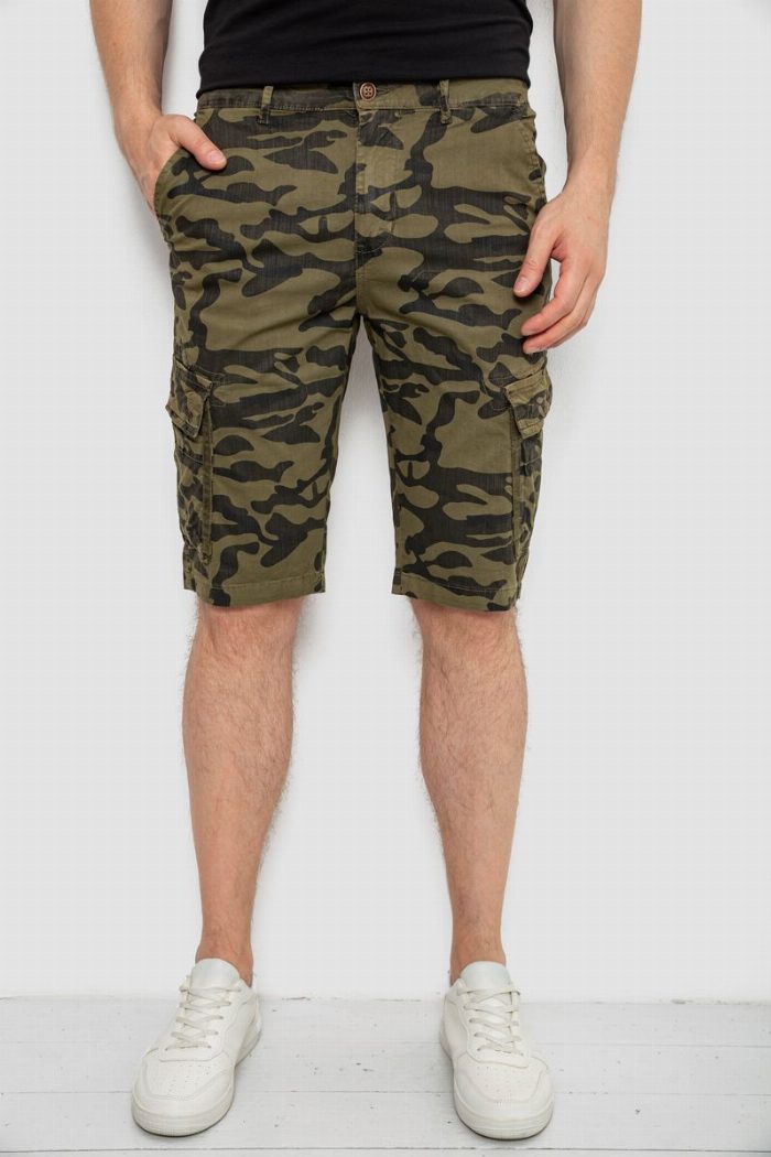 Шорти чоловічі мілітарі, колір мілітарі — фото товару KAMI STORE
