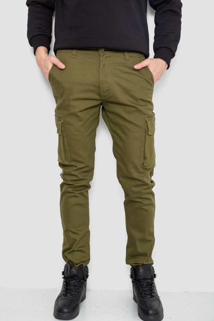 Джинси чоловічі демісезонні, колір хакі — фото товару KAMI STORE