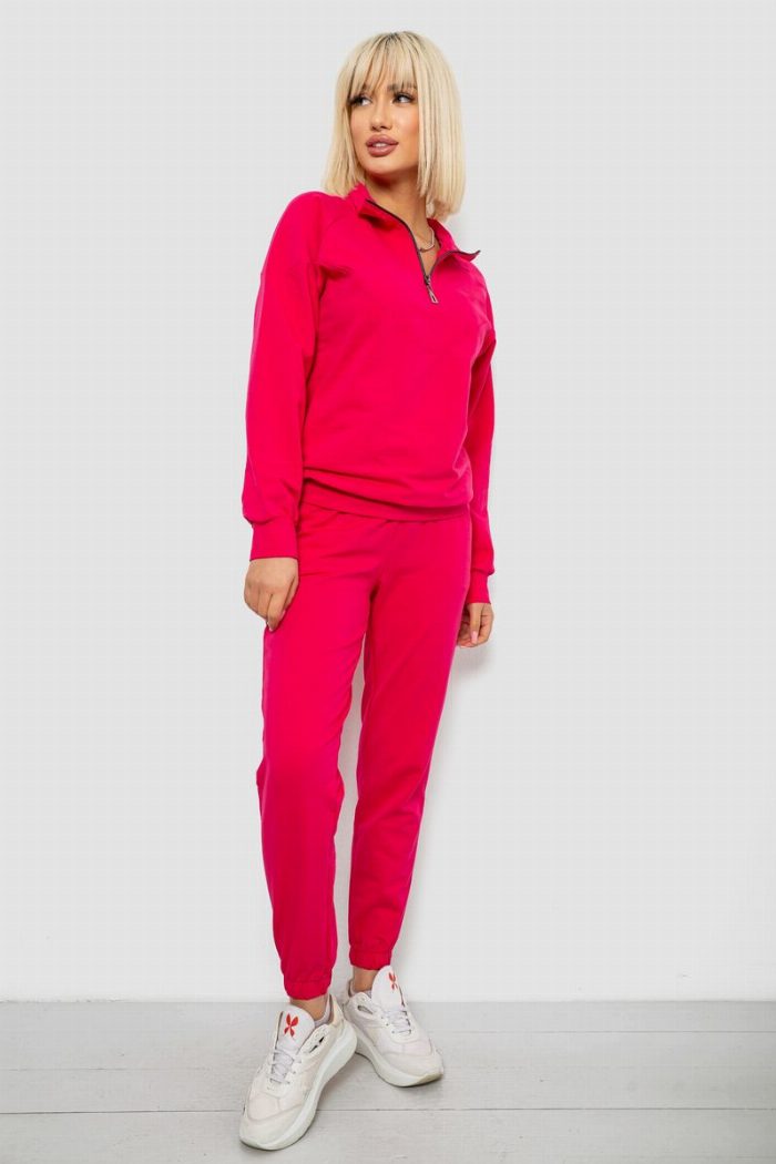 Спортивний костюм жіночий однотонний, колір рожевий — фото товару KAMI STORE